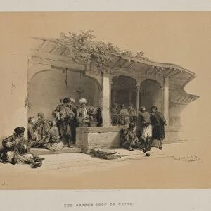 Egypt and Nubia, Volume III: The Coffee Shop, 1849. Creator: Louis Haghe (British, 1806-1885); F