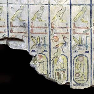 Egyptian limestone slab with the cartouche of Rameses II