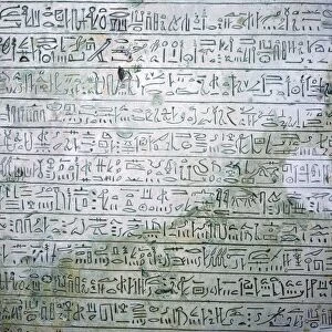 Egyptian limestone stele with hieratic script