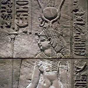 Egyptian relief of the goddess Isis