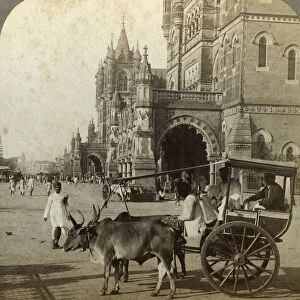 Ekka, outside Victoria Station, Bombay, India, c1900s(?). Artist: Underwood & Underwood