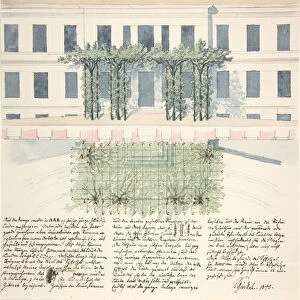 Elevation and Plan of the Facade of a Building, 1840