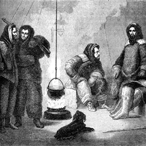Elisha Kent Kane and his companions in Greenland, c1855 (c1880)