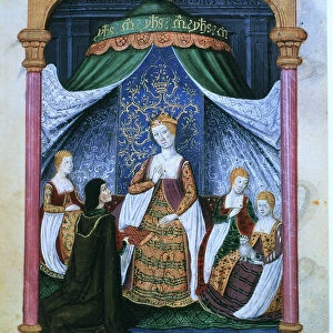 Elizabeth I The Catholic (145 -1504), Queen of Castile, in miniature Prayer of