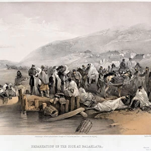 The Embarkation of the sick at Balaklava, 1855. Artist: Simpson, William (1832-1898)