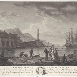 Embarkation of the Young Greek, ca. 1771. Creator: Yves Le Gouaz