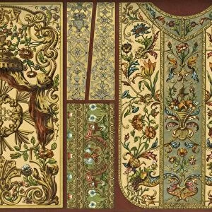 Embroidery, leather tapestry, goldsmiths work, 17th, 18th and 19th centuries, (1898)