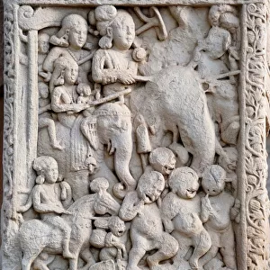 Emperor Ashoka the Great on Elephant, 1st century BC