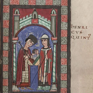 Emperor Henry V and Matilda of England at the Wedding Feast in Mainz on 7 January 1114, 1114. Artist: Anonymous