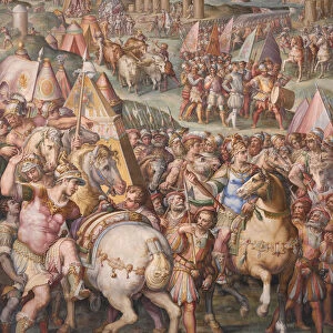 The emperor Maximilian lifts the Siege of Livorno, 1568-1571. Artist: Vasari, Giorgio (1511-1574)