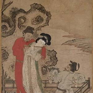 Emperor Minghuang Teaching Yang Gueifei to Play the Flute, late 1400s-early 1500s