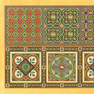 Encaustic tiles, 19th century. Creator: Unknown
