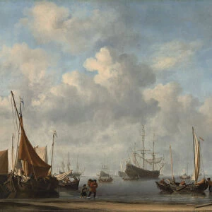 Entrance to a Dutch Port, ca. 1665. Creator: Willem van de Velde the Younger