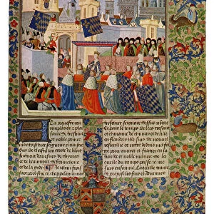 The Entry of Queen Isabella into Paris, c1385 (15th Century). Artist: Master of the Harley Froissart