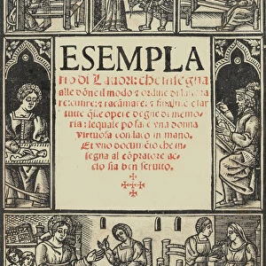 Esemplario di Lauori... title page (recto), August 1, 1532