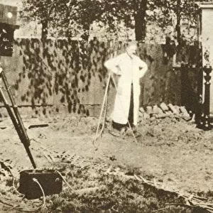 Eugene Lauste recording the first combined moving image and sound, c1905, (1935)