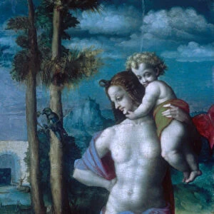 Eve with Cain and Abel, 1520s. Creator: Bacchiacca
