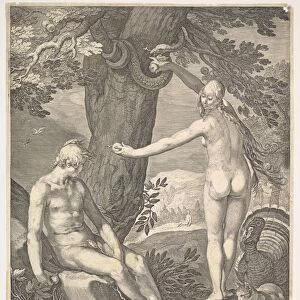 Eve Giving Adam the Forbidden Fruit;from "The Story of Adam and Eve"