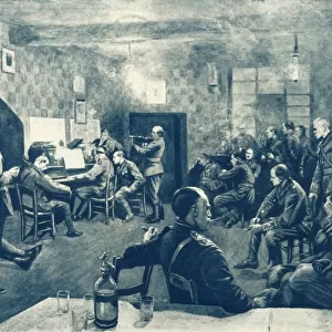 An Evening Concert in Officers Mess of the Artists Rifles, 1917. Creator: Unknown