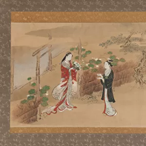 Evening Faces (Yugao) chapter from The Tale of Genji (Genji monogatari), 18th century