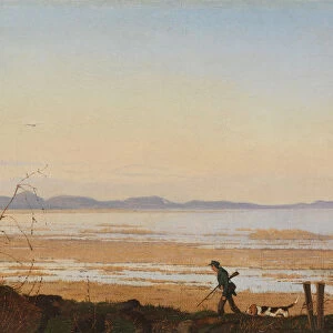 An Evening beside Lake Arreso, ca. 1837. Creator: Johan Thomas Lundbye