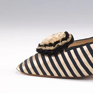 Evening slippers, British, 1860-70. Creator: Unknown