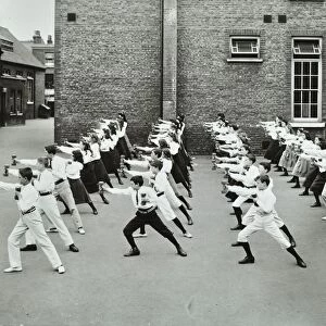 Exercise drill, Crawford Street School, Camberwell, London, 1906