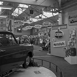 Exhibition at a Ford dealers in Rotherham, South Yorkshire, 1964