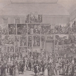 Exposition au Salon du Louvre en 1787. Creator: Pietro Antonio Martini