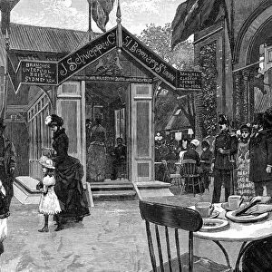 Exterior cafe scene, 19th century