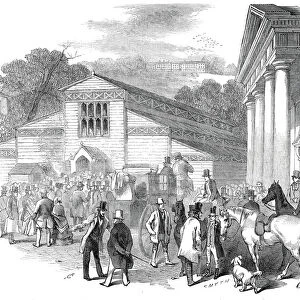 Exterior of the Pavilion, Royal Agricultural Societys Show, Shrewsbury, 1845