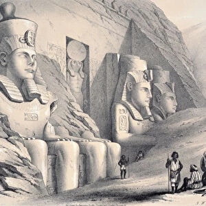 Exterior of the South Temple, Ebsamboul, Nubia, c1850. Artist: Augustus Butler