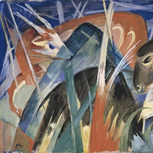 Fable Animals I (Composition with animals I), 1913. Artist: Marc, Franz (1880-1916)