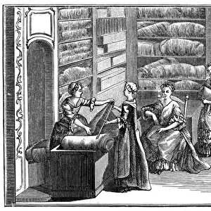 Fabric Shop, (1885). Artist: Bonnardot