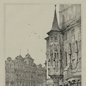 Facisimilies of Sketches made in Flanders and Germany: Hotel de Ville, Prague, 1833