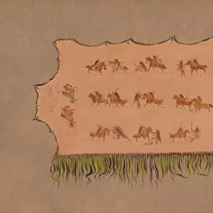 Facsimile of Chief Four Mens Robe - Mandan, 1861 / 1869. Creator: George Catlin