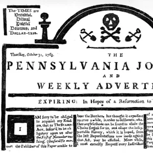 Facsimile of the Pennsylvania Journal on the Stamp Act, 1765 (c1880)