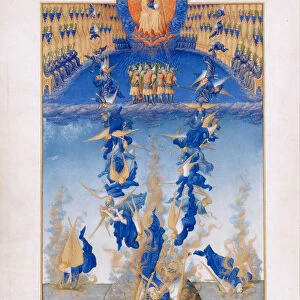 The Fall of the Rebel Angels (Les Tres Riches Heures du duc de Berry), 1412-1416. Artist: Limbourg brothers (active 1385-1416)