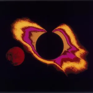 False colour photograph of the sun and the moon, c1970s False colour photograph of the sun and the moon, c1970s