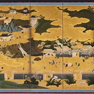 Famous Views of Omi, 1660s-90s. Creator: Kano Ein? (Japanese, 1631-1697), circle of