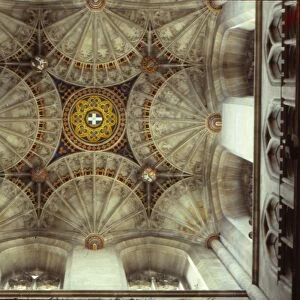 Fan Vaulting in Canterbury Cathedral, Kent, England, 20th century. Artist: CM Dixon