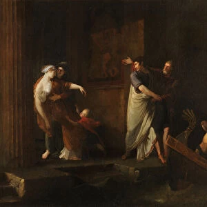 The farewell of Brutus and Portia, 1799. Artist: Dubost, Antoine (1769-1825)