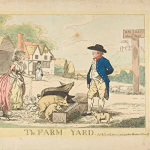 The Farm Yard, April 29, 1786. Creator: Attributed to Henry Kingsbury (British, active ca