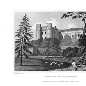 Farnham Castle, Surrey, 1830. Artist: WJ Cooke