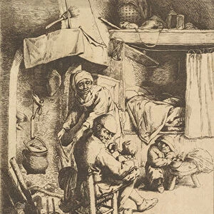 Father Feeding Child, 1610-85. Creator: Unknown