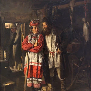 Father-in-law, 1888. Artist: Makovsky, Vladimir Yegorovich (1846-1920)
