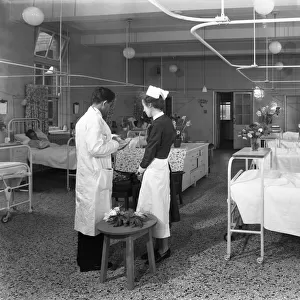 The female medical ward at the Montague Hospital, Mexborough, South Yorkshire, 1959