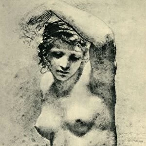 Female nude raising one arm, c1800, ( Marguerite ), (1943). Creator: Pierre-Paul Prud hon