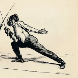 Fencers, 1900. Artist: Frederick Henry Townsend