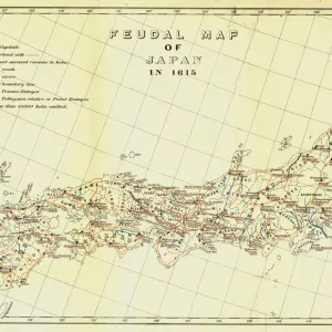 Feudal Map of Japan in 1615, (1903). Creator: Unknown